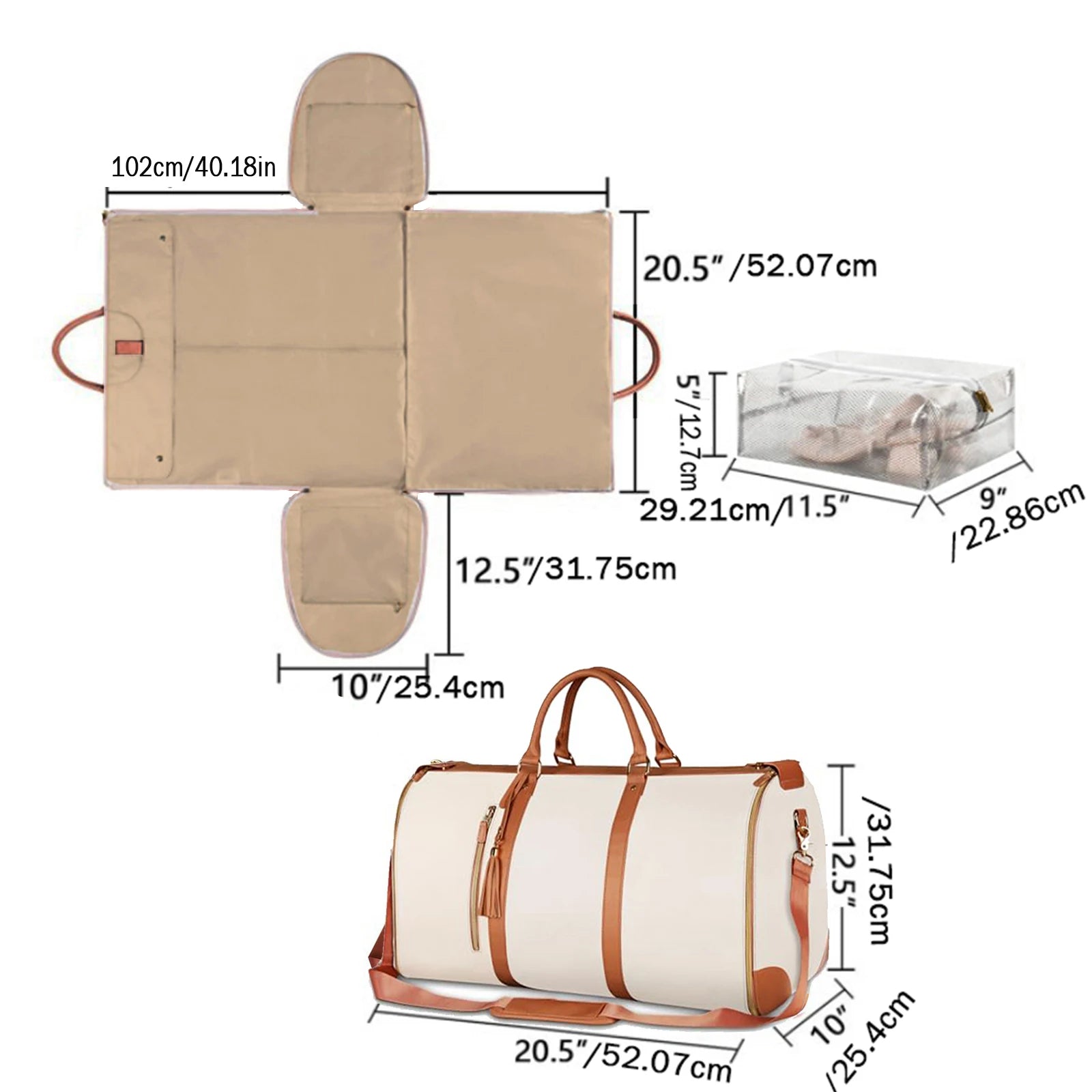 Sac de voyage pliable pour femme pratique et élégant
